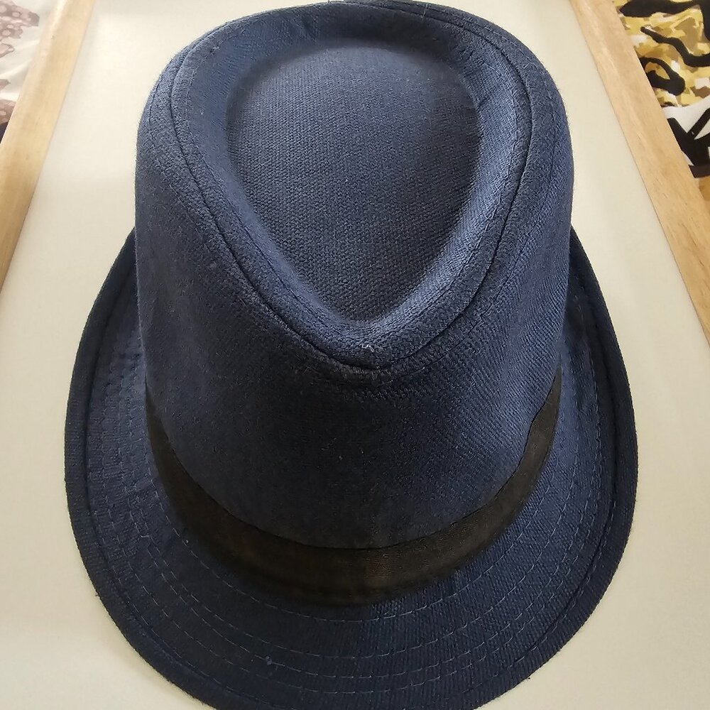 Navy Blue Fedora Hat